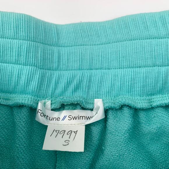 2/$30 FORTUNE Swimwear Shorts Size S Teal Green Violetta Side Lace Up Short - Picture 5 of 7